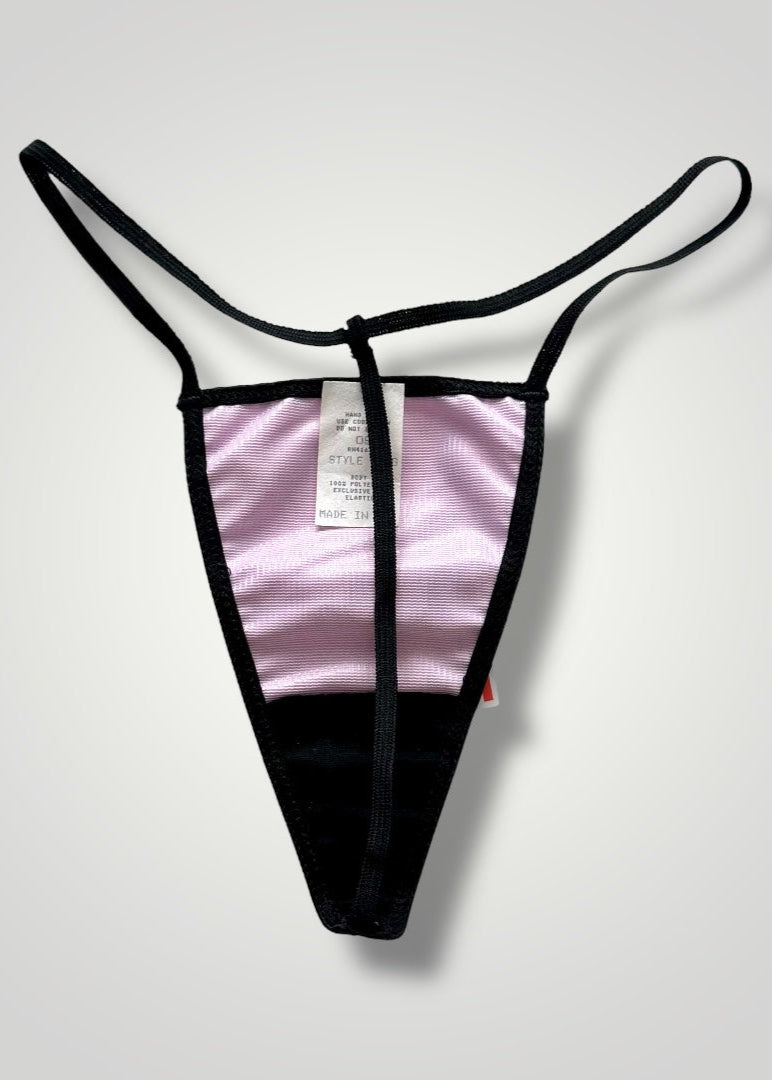 90s High-Leg Satin Lilac G-String Panty Skimpy | USA-Made Lingerie Denali Brand 90s High-Leg Satin Lilac G-String Panty Skimpy | USA-Made Lingerie Denali Brand