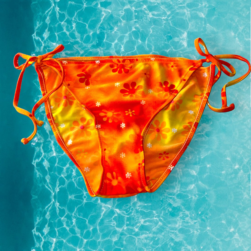 90's Tie Side Retro Swimsuit Bottom | Sunburst