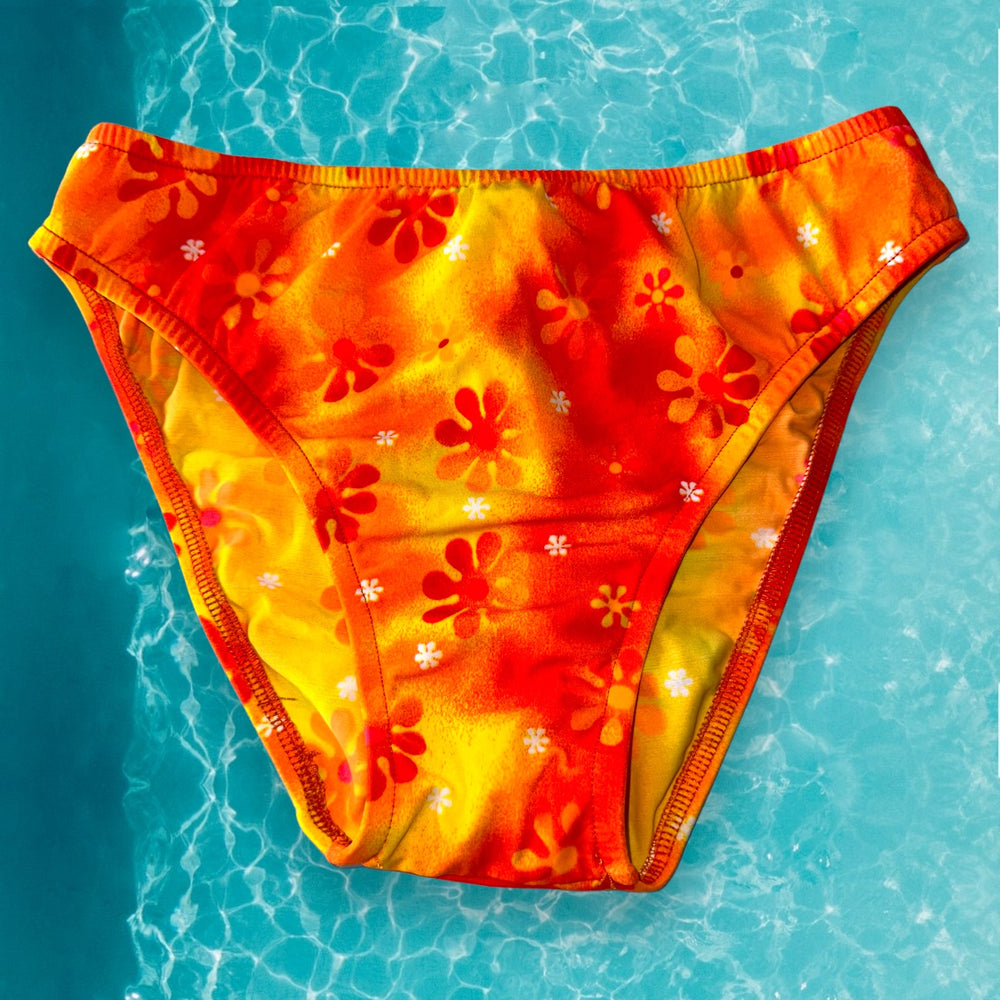 90's Mid Rise Brief Retro Swimsuit Bottom | Sunburst