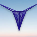 Sheer Skimpy String Thong Panty | Lavender Lace
