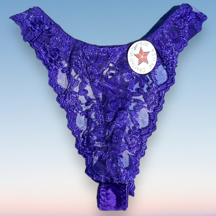 90's Eyelash Lace Flutter Panty | Orchid Purple