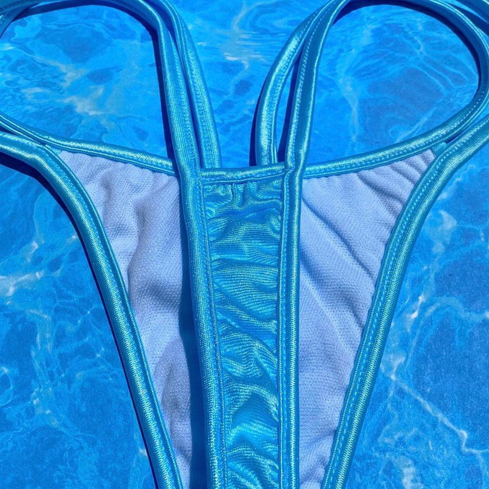 
                      
                        Y2K Strappy Thong Bikini Bottom | Pastel Blue
                      
                    