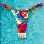 Psychedelic Paisley Skimpy Thong Bikini Bottom | Denali Brand