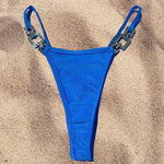 Y2K Bling Bikini Bottom | Capri Blue