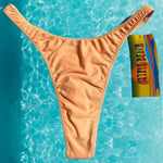 90’s Thong  Bikini Bottom | Pastel Tangerine