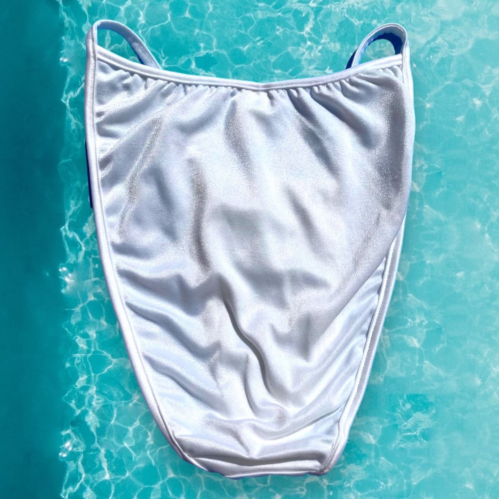 90’s Retro Moderate Coverage Bikini Bottom | Bright White