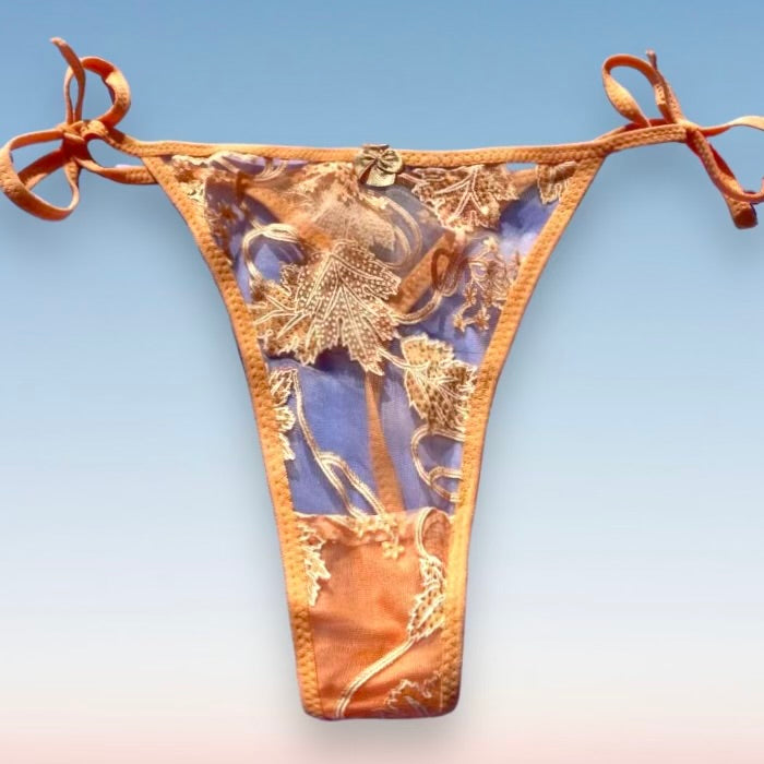 
                      
                        Tie Side Thong Panty | Peach
                      
                    