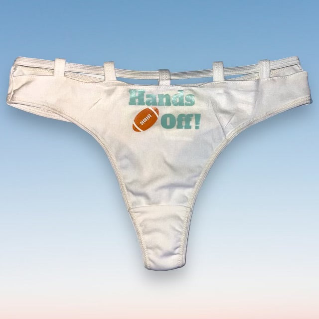 Iconic Y2K Cutout White Cotton Thong Panty | Hands Off