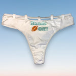 Iconic Y2K Cutout White Cotton Thong Panty | Hands Off
