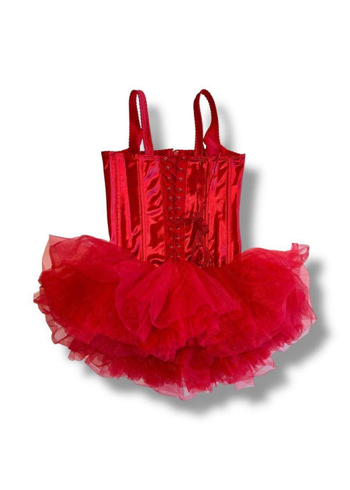 Little Red Riding Hood Corset & Tutu Set, 1990s USA Made Costume (Size Small 32)