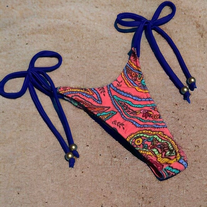 
                      
                        Bali Paisley Tie Side Bikini Bottom | Denali Brand
                      
                    