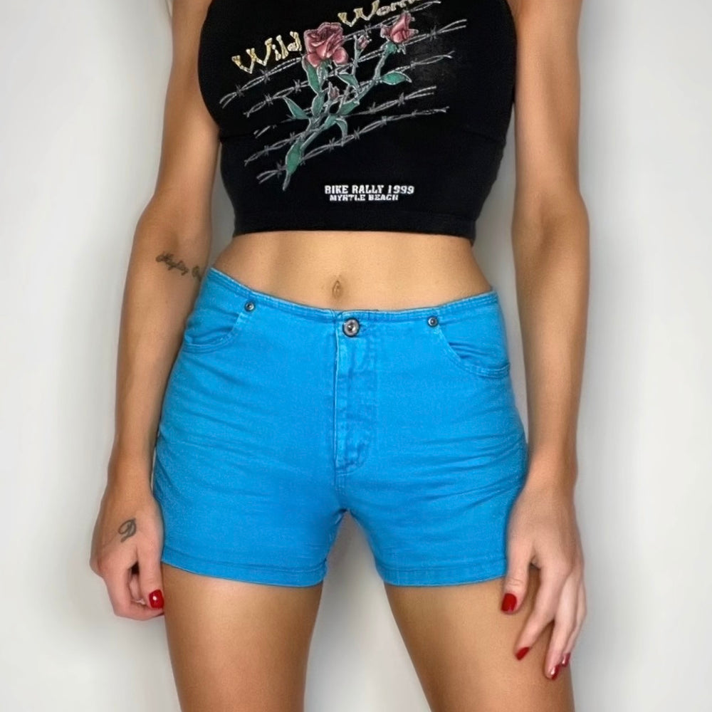 
                  
                    Y2K Blue Painter Jorts High Waisted | Vintage Shorts
                  
                