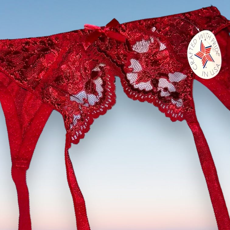 
                      
                        90's Lace Garter Belt | Scarlet Red Lace
                      
                    