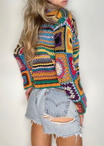 OG 90's Rainbow Knit Cardigan