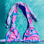 Psychedelic Floral 2-Way Halter Bikini Top| Denali Brand