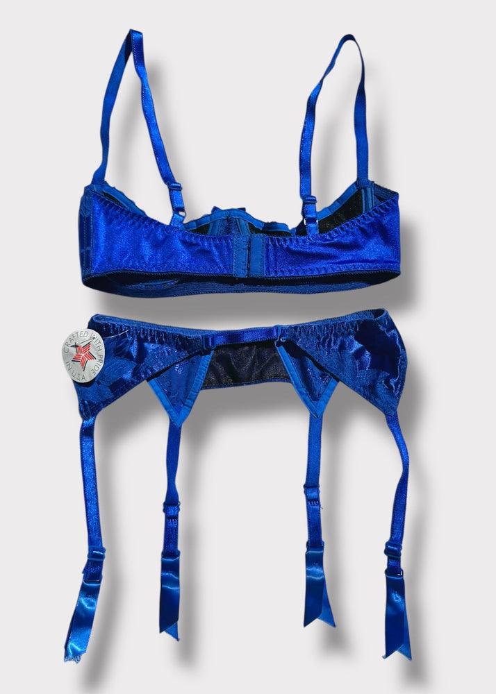 90s Satin Underbust Bra & Garter Set | Vintage USA Holiday Lingerie