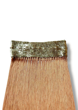 90s Showgirl Handmade Gold Fringe Sequin Tube Top Dress / Flapper Midi Skirt – Vintage Costume