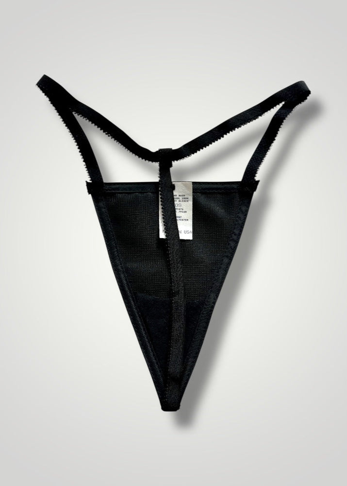 90s USA-Made G-String Thong Panty | Pink, Peach, Black, Satin Lingerie