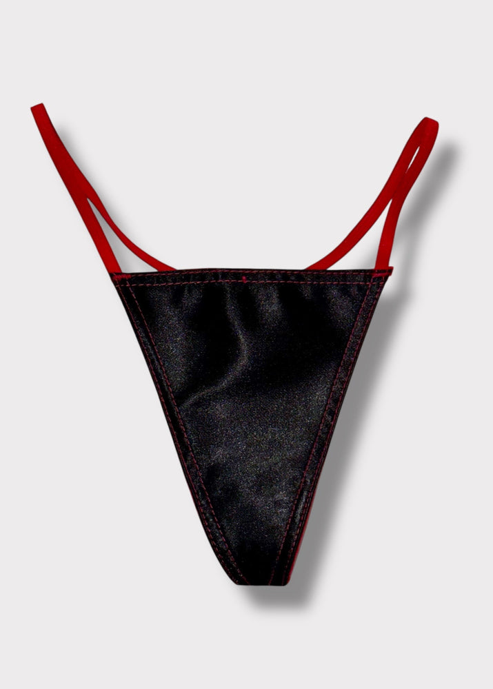 90s USA-Made G-String Thong Panty | Pink, Peach, Black, Satin Lingerie