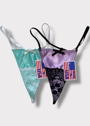90s High-Leg Lace G-String Panty “One Size” Regular | USA-Made Deadstock