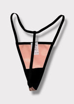 90s USA-Made G-String Thong Panty | Pink, Peach, Black, Satin Lingerie