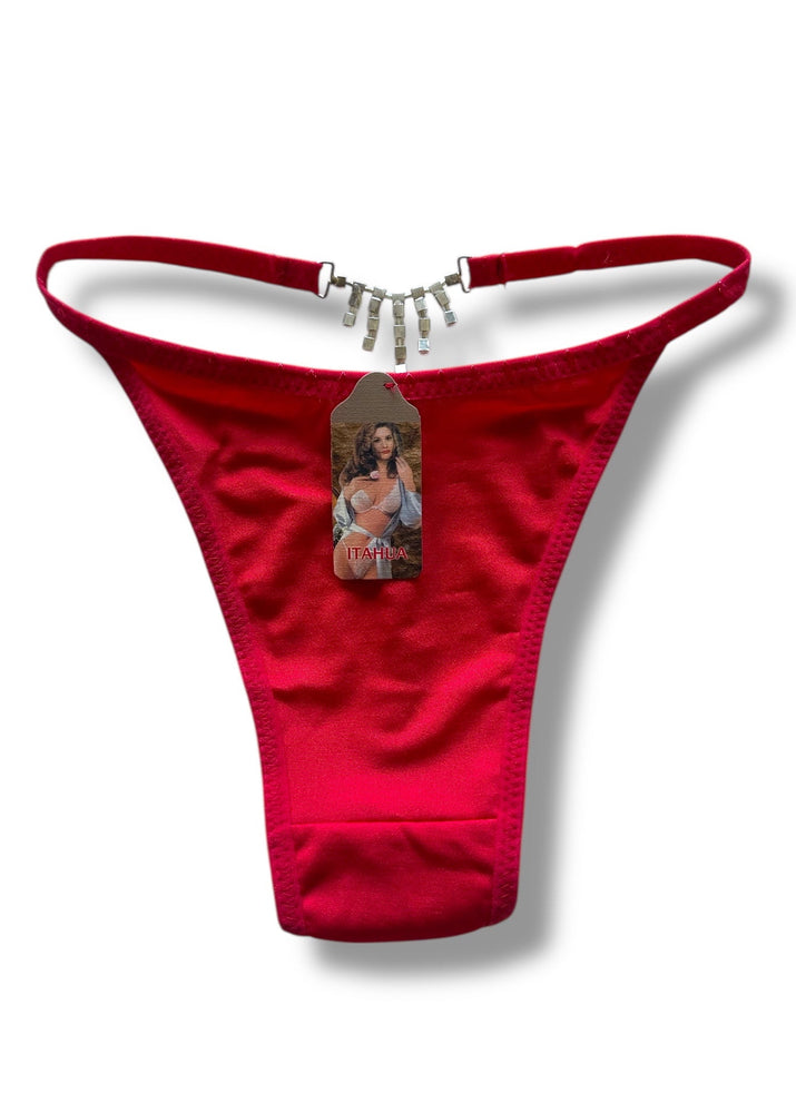 90s Crystal Embellished G-String Thong — Embellished Y2K Micro Panty | Vintage Sheer Holiday Lingerie