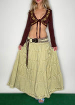 90s Pastel Green Mermaidcore Corduroy Maxi Skirt – Deadstock Vintage, USA-Made