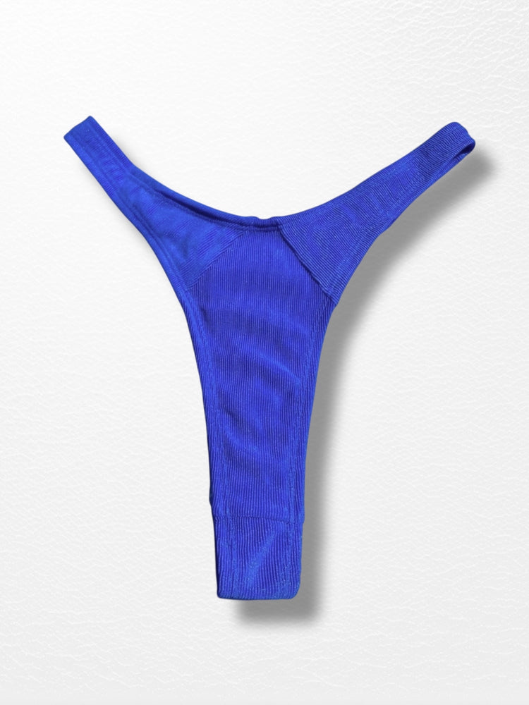 90s Ribbed Shimmer Thong Bikini Bottom – Vintage Deadstock USA Made