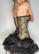 90s Vintage Lace Corset Top – Coquette Saloon Girl
