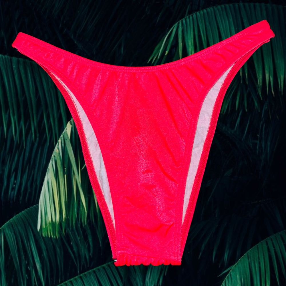 
                      
                        Neon Guava Vintage Bikini Bottom | Retro V-Shaped High-Cut Bikini Bottom
                      
                    