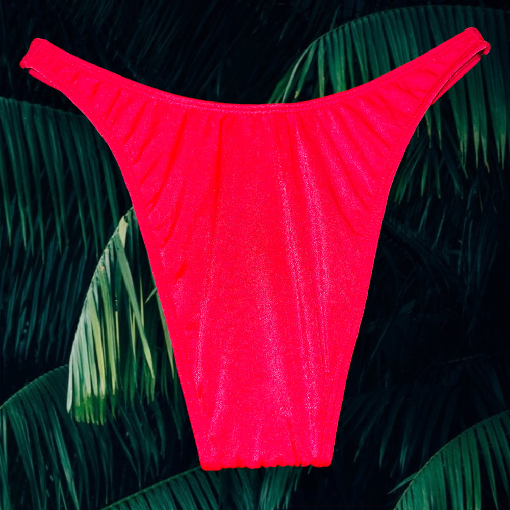 
                      
                        Neon Guava Vintage Bikini Bottom | Retro V-Shaped High-Cut Bikini Bottom
                      
                    