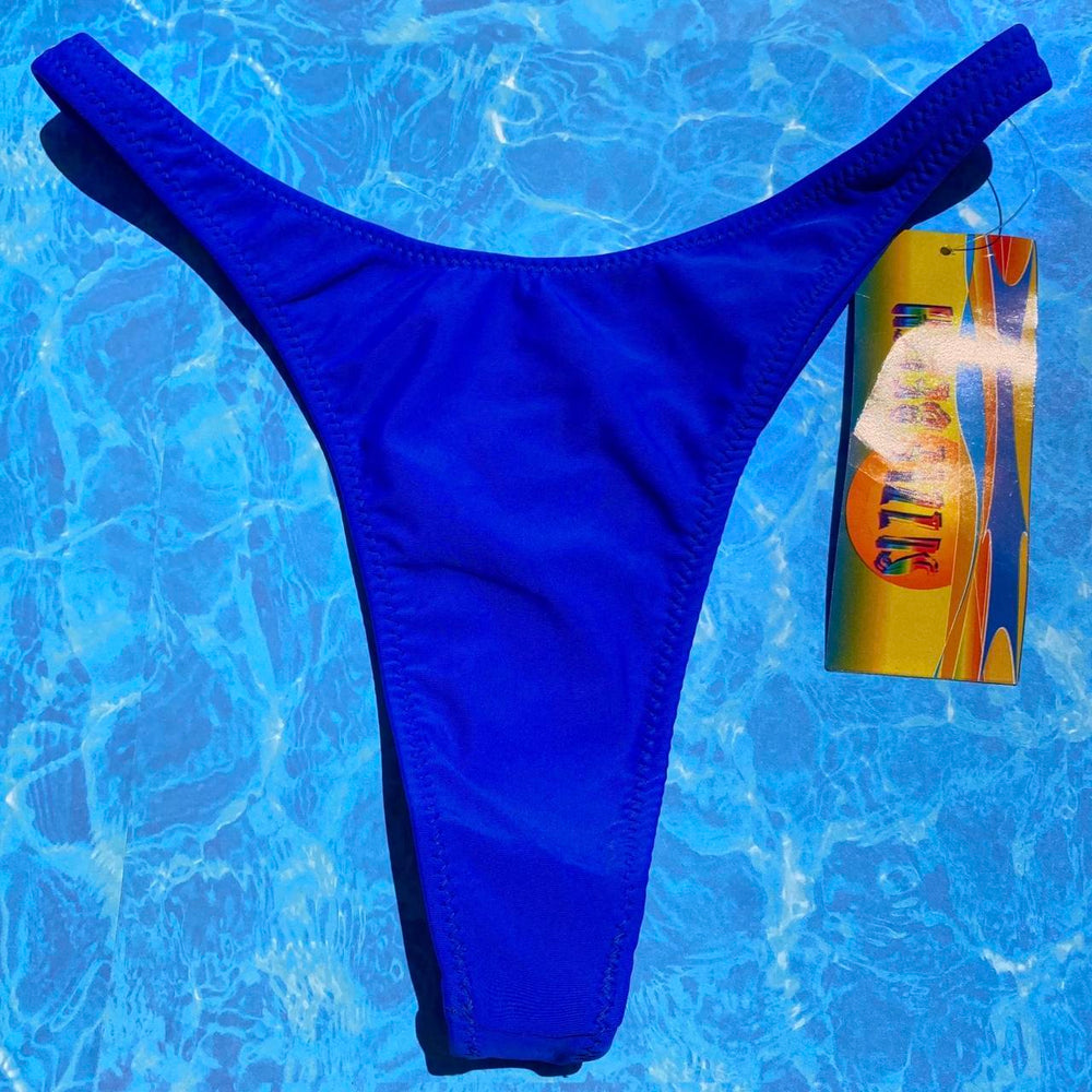 90’s Thong  Bikini Bottom | Cobalt
