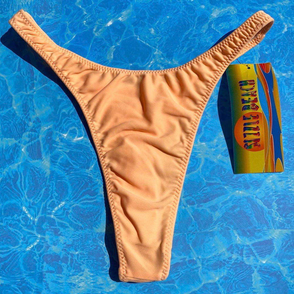 
                  
                    90’s Large Thong Bikini Bottom | Pastel Tangerine
                  
                