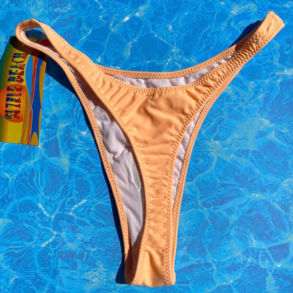 90’s Large Thong Bikini Bottom | Pastel Tangerine