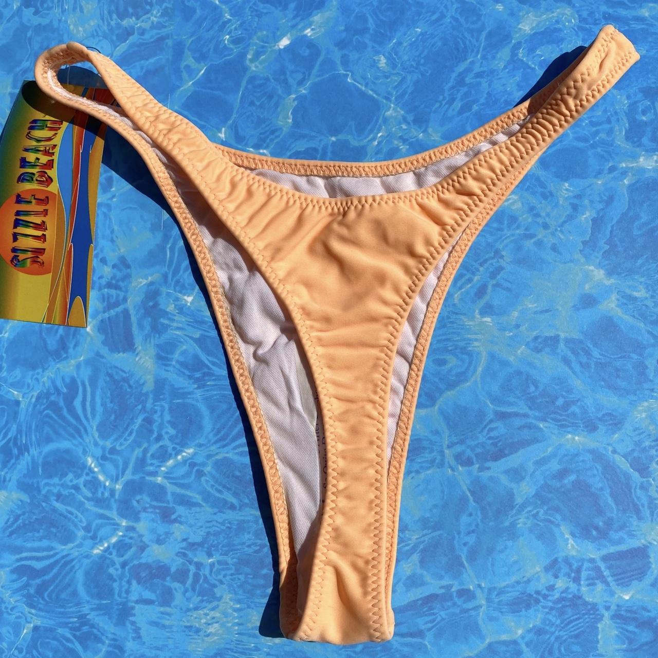 90’s Large Thong Bikini Bottom | Pastel Tangerine