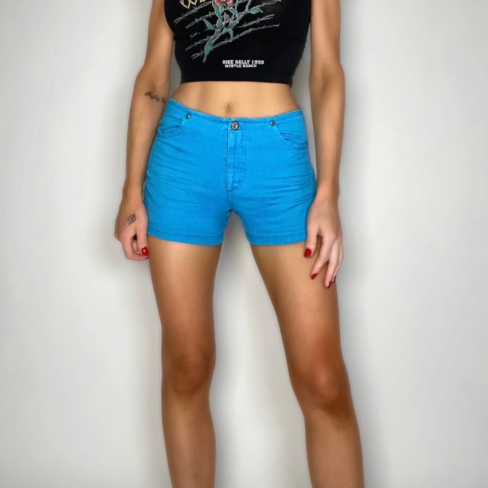 
                  
                    Y2K Blue Painter Jorts High Waisted | Vintage Shorts
                  
                