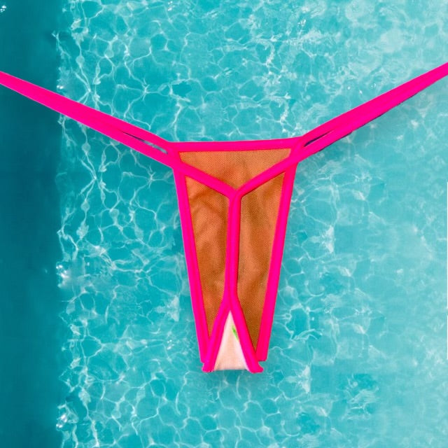 Y2K Thong  Bikini Bottom | Pastel Pink