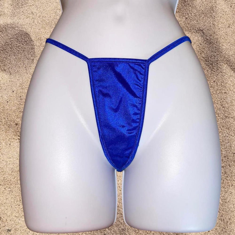 
                      
                        Y2K Skimpy Strappy G-string Thong Bikini Bottom | Cobalt Blue
                      
                    