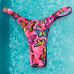 Pink Butterfly Skimpy Bikini Bottom | Denali Brand