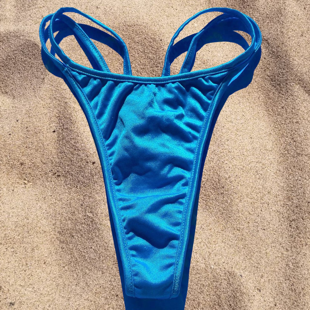 
                      
                        Y2K Strappy Thong Bikini Bottom | Capri Blue
                      
                    