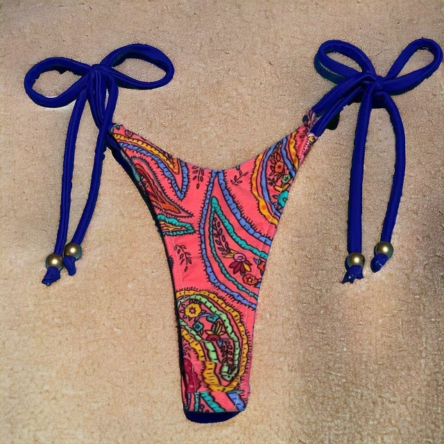 
                      
                        Bali Paisley Tie Side Bikini Bottom | Denali Brand
                      
                    