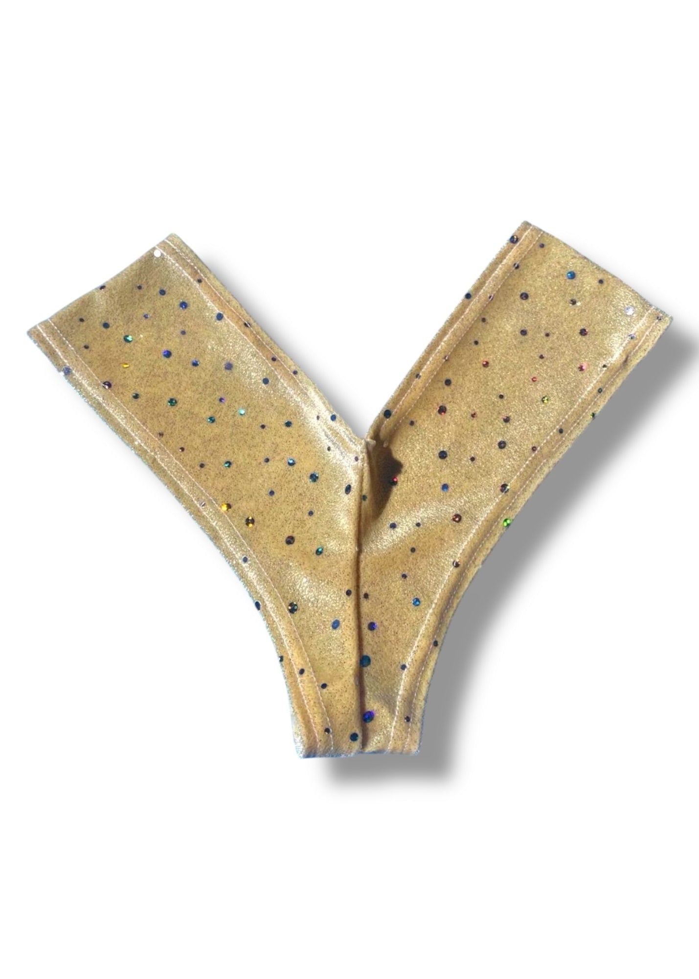 Pair of beige knee pads with speckled pattern on a white background
