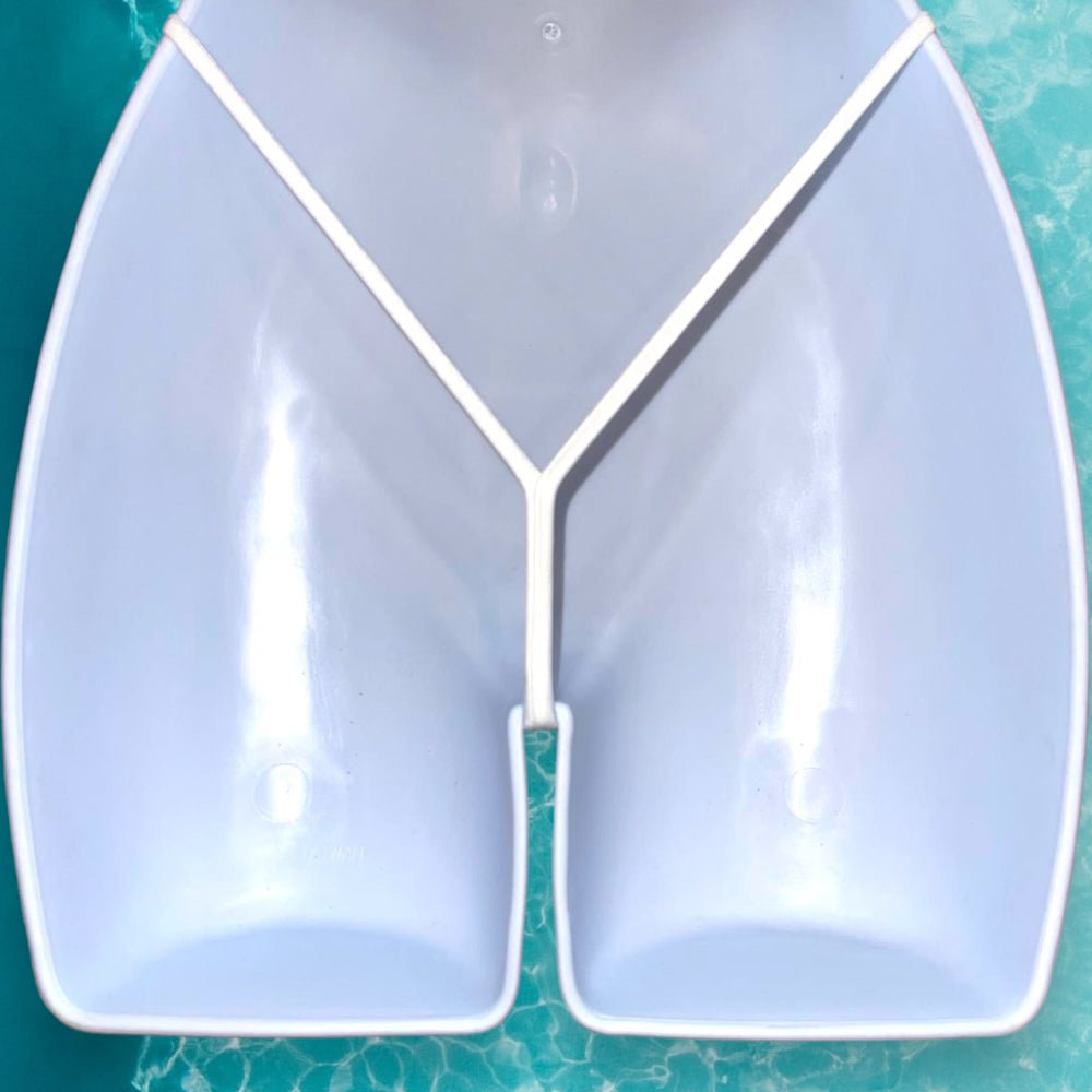 Y2K Ringer T-String Bikini Bottom | Metallic Turquoise & White