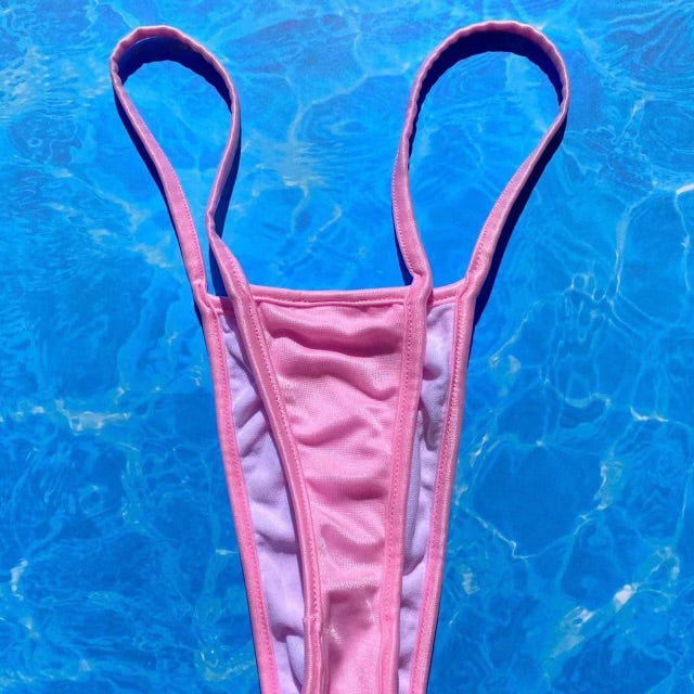 
                      
                        Y2K Skimpy Strappy Thong Bikini Bottom | Pastel Pink Glam
                      
                    