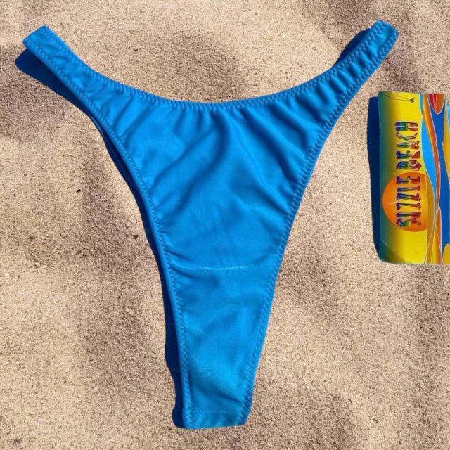 90’s Thong  Bikini Bottom | Capri Blue
