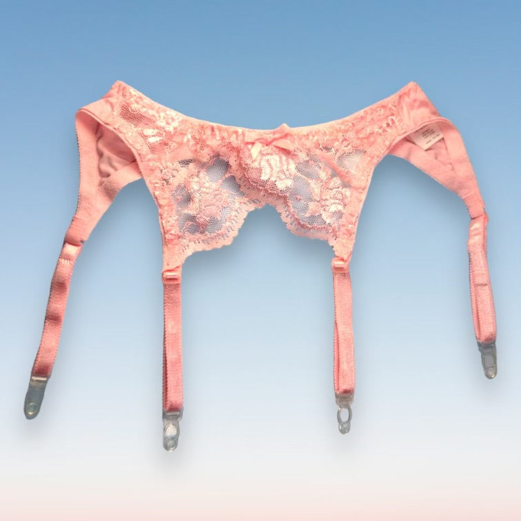 90’s Lace Garter Belt | Pastel Pink