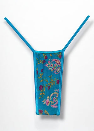 Y2K T-String Thong Bikini Bottom – Lace & Mesh Deadstock Vintage S/M