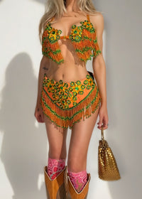 1970s Handmade Beaded Festival Princess Set