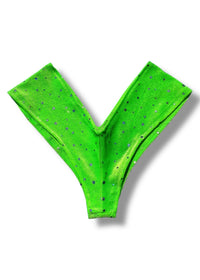 Green Velvet Shimmer V-Cheeky Bikini Bottom – Denali Brand