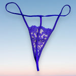 90's Skimpy Sheer G-String Thong Panty | Orchid Purple Lace